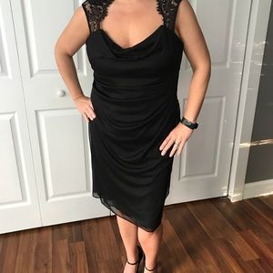 Black Scarlett Dress w/lace shoulders Size 14